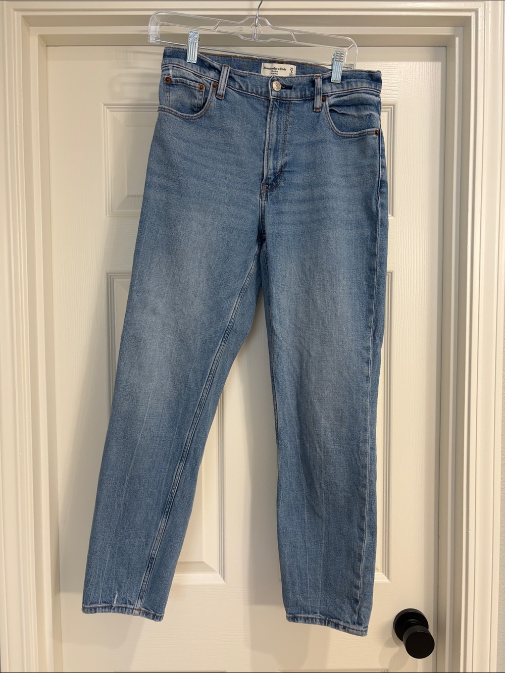 Abercrombie & Fitch Light Blue High-Rise Mom Jeans